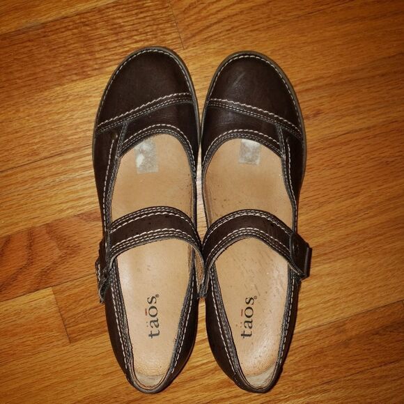 Taos brown leather Maryjane wedges - Picture 5 of 7